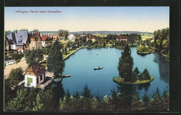 alte AK Villingen, Partie beim Eisweiher