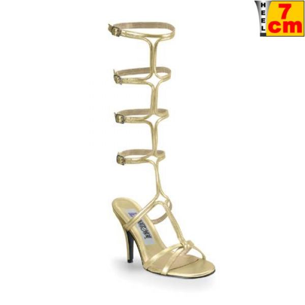 Show High Heels Römer Gladiator Sandalette gold Gr 36 44 (P1