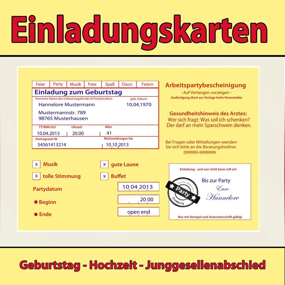 Geburtstag Einladung Geburtstagseinladung 18 30 40 50 60 70