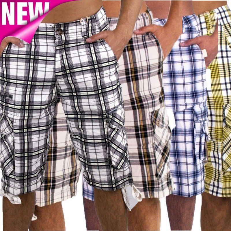 BERMUDAS HERREN BERMUDA SHORTS KARO W29   W36 7 FARBEN