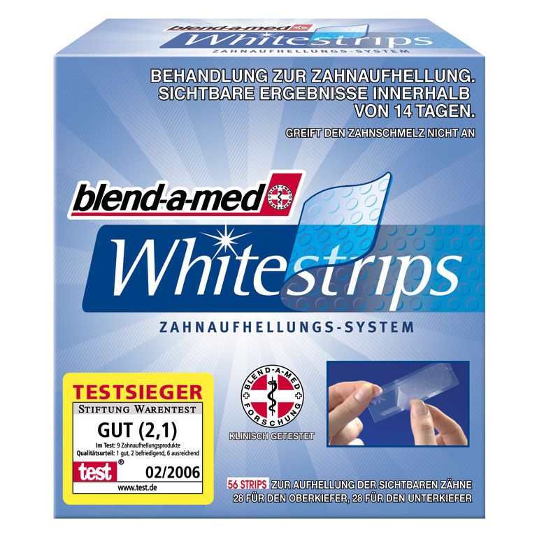 blend a med Whitestrips   56 Strips für Zahnaufhellung