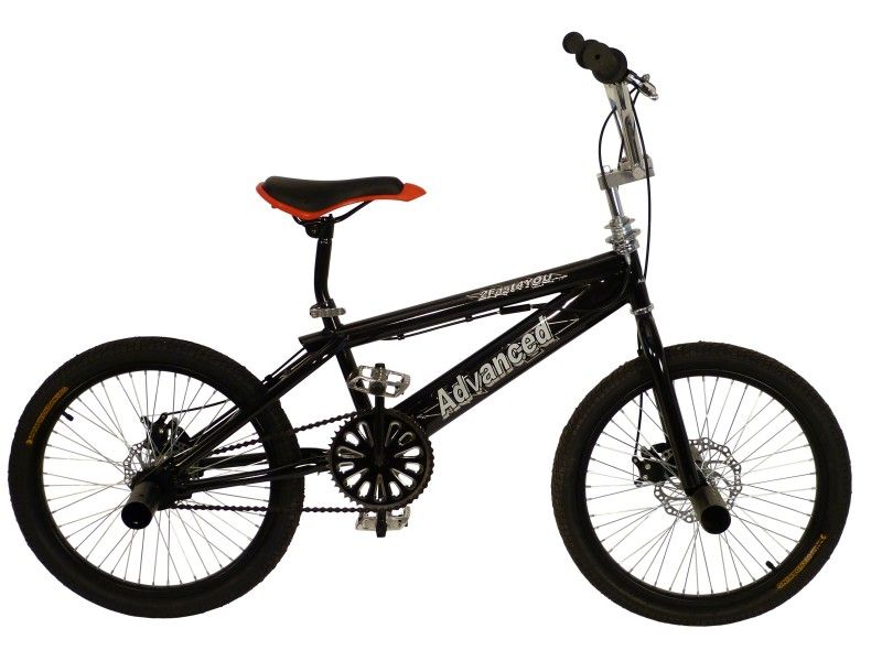 20 ZOLL BMX FAHRRAD FREESTYLE SCHEIBENBREMSEN SCHWARZ KINDER