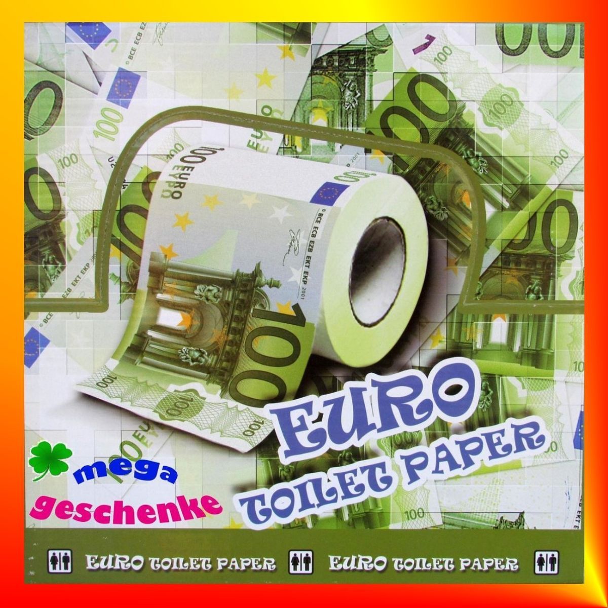 TOILETTENPAPIER 100 EURO WC Geldschein PAPIER