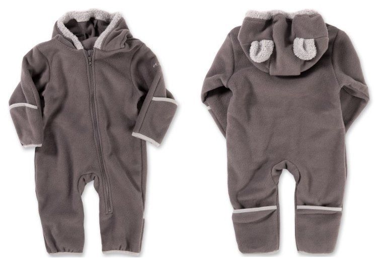 Fleece Anzug Overall Fleeceanzug Übergang 6 M. 68 braun grau