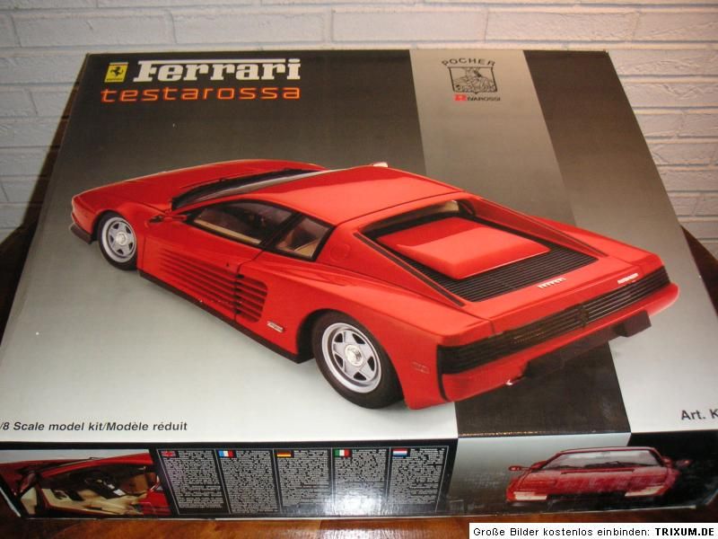 Pocher Rivarossi Bausatz K51,rot, 1/8 Scale Model Kit, Ferarri