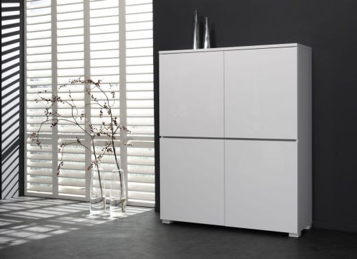 HIGHBOARD SCHRANK HOCHGLANZ WEISS WEIß WOODY 83 00049