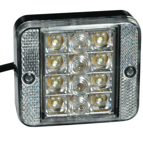 LED Rueckfahrscheinwerfer Rueckfahrleuchte 85x75 mm 12V mit 12 LED s