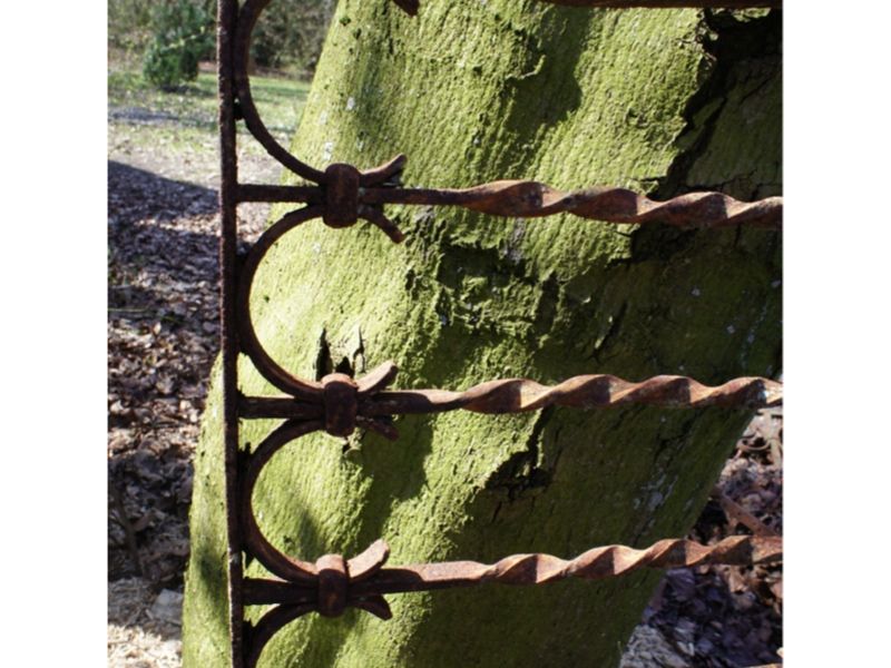 Gartenzaun Zaun, gedrehte Stangen / antik Schmiedeeisen (Gartentor