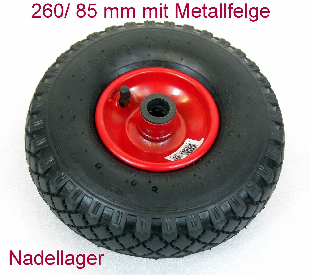 MF1   Luftrad Rad 260/85 mm Luftreifen Sackkarrenrad Transportrad