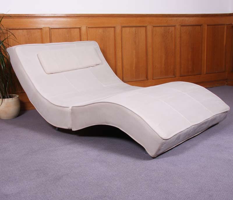 Relaxliege Recamiere Chaiselongue Livorno XXL Mikrofaser schwarz weiß