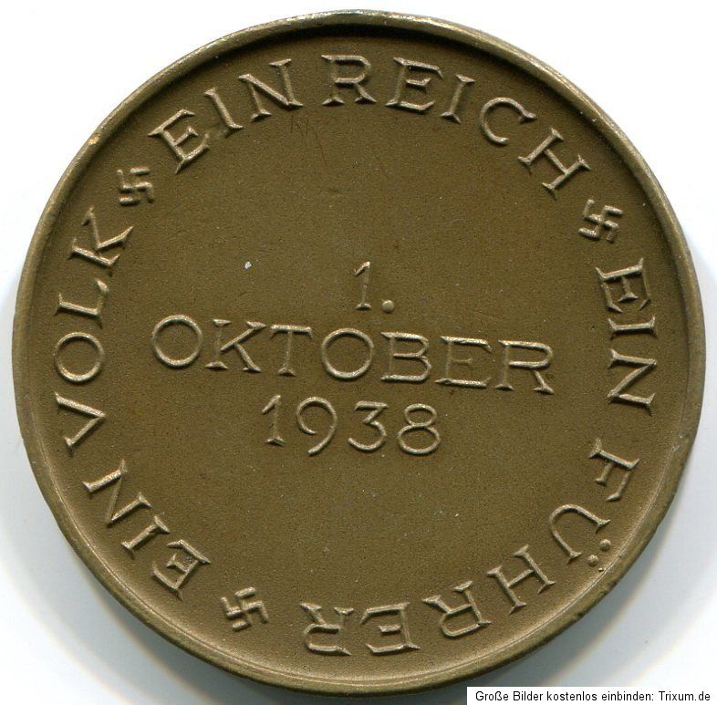 Medaille 1. Oktober 1938