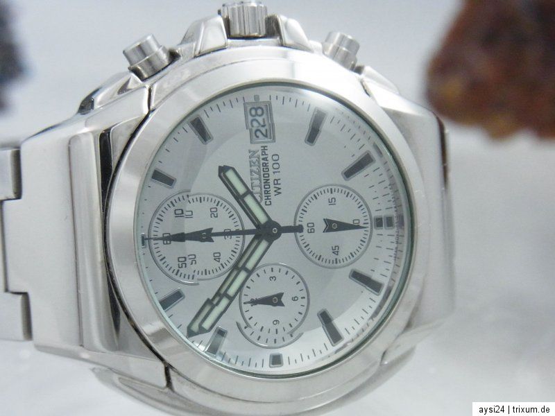 CITIZEN CHRONOGRAPH WR 100 HERRENUHR DATUM ANZEIGE