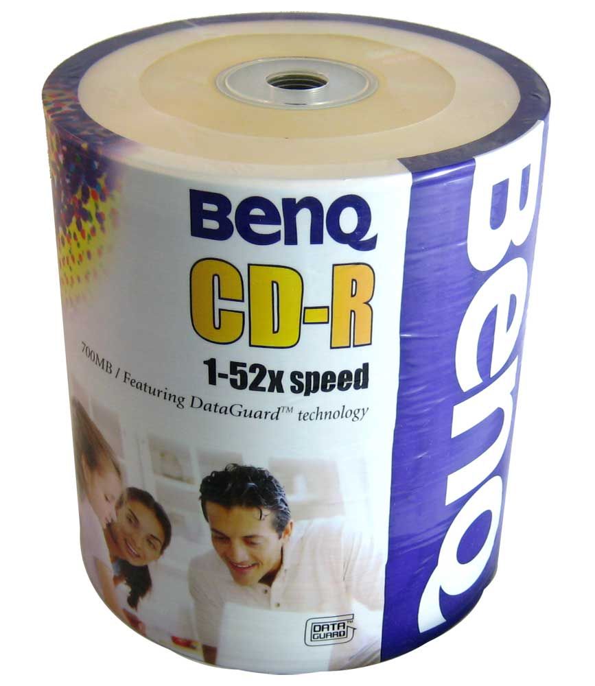 100 BenQ CD R 52x 700MB DataGuard GOLD Rohlinge