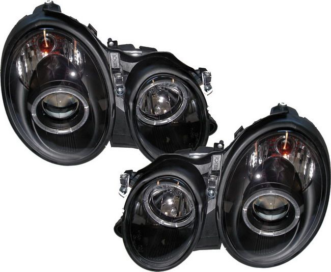 Angel Eyes Scheinwerfer schwarz   Mercedes W210 95 99