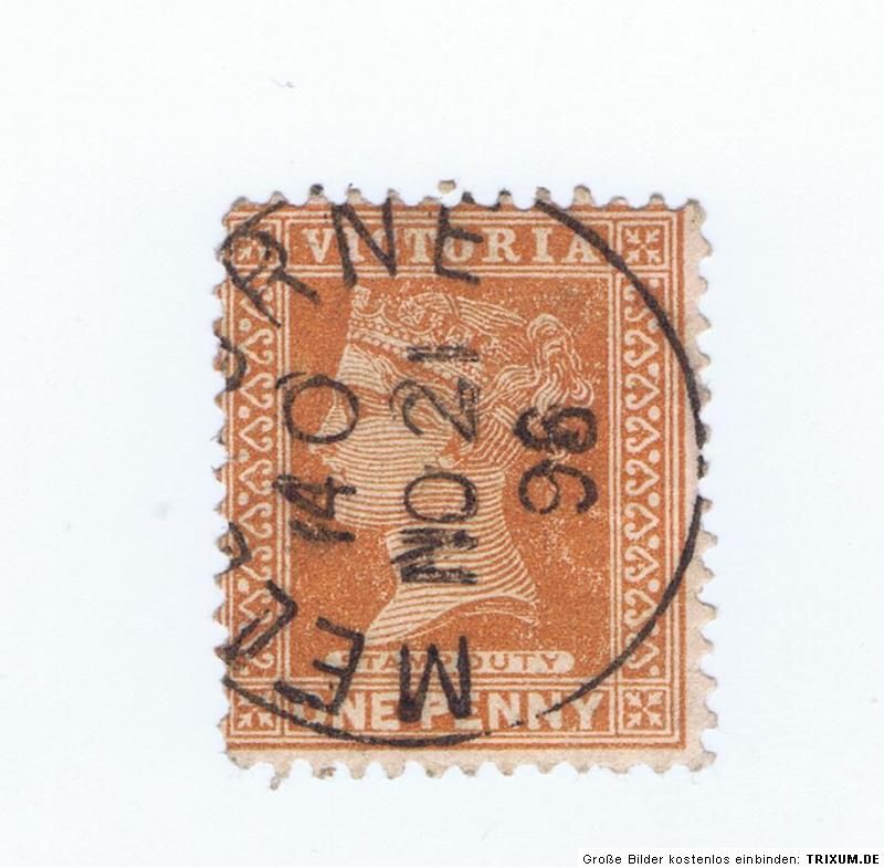 Briefmarke   ViCTORiA ONE PENNY   1896