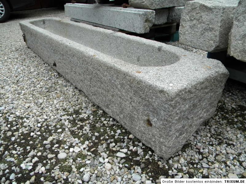 1850 ant. 236cm GRANIT STEINTROG PFLANZTROG GRANITTROG Blumentrog