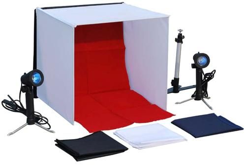 XL Fotozelt Lichtwürfel Fotostudio Hintergrund Leuchten Photostudio