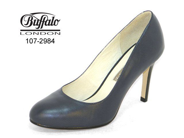 BUFFALO PUMPS GLATTLEDER BLAU NEU 107 2984