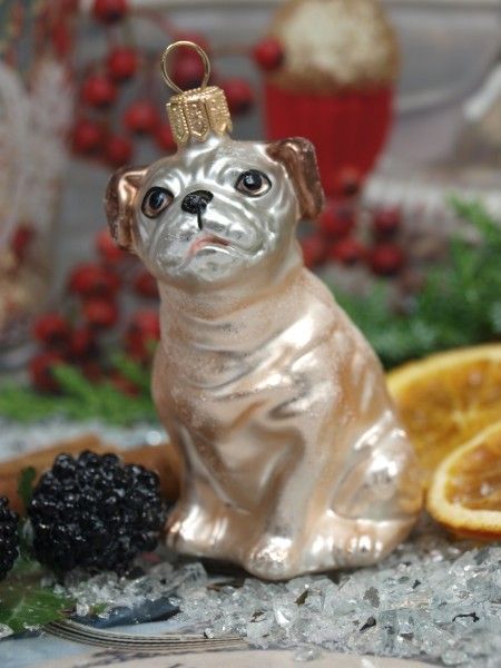 Mops Christbaumschmuck Baumschmuck Weihnachten Christbaumkugel