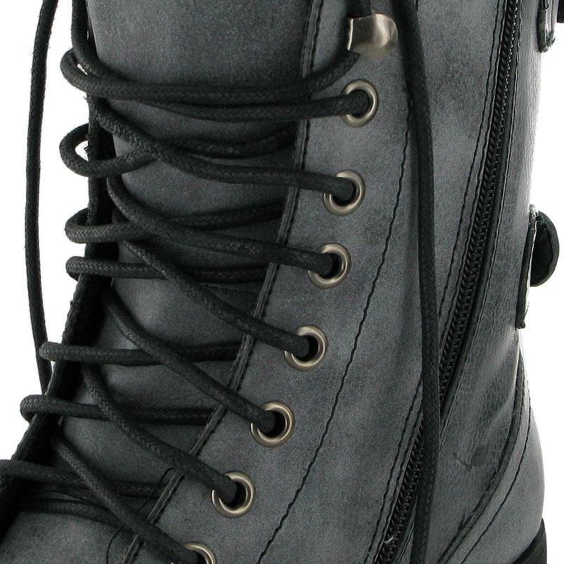 NEW WOMENS BLACK MILITARY COMBAT ANKLE BOOTS SIZE 3 UK