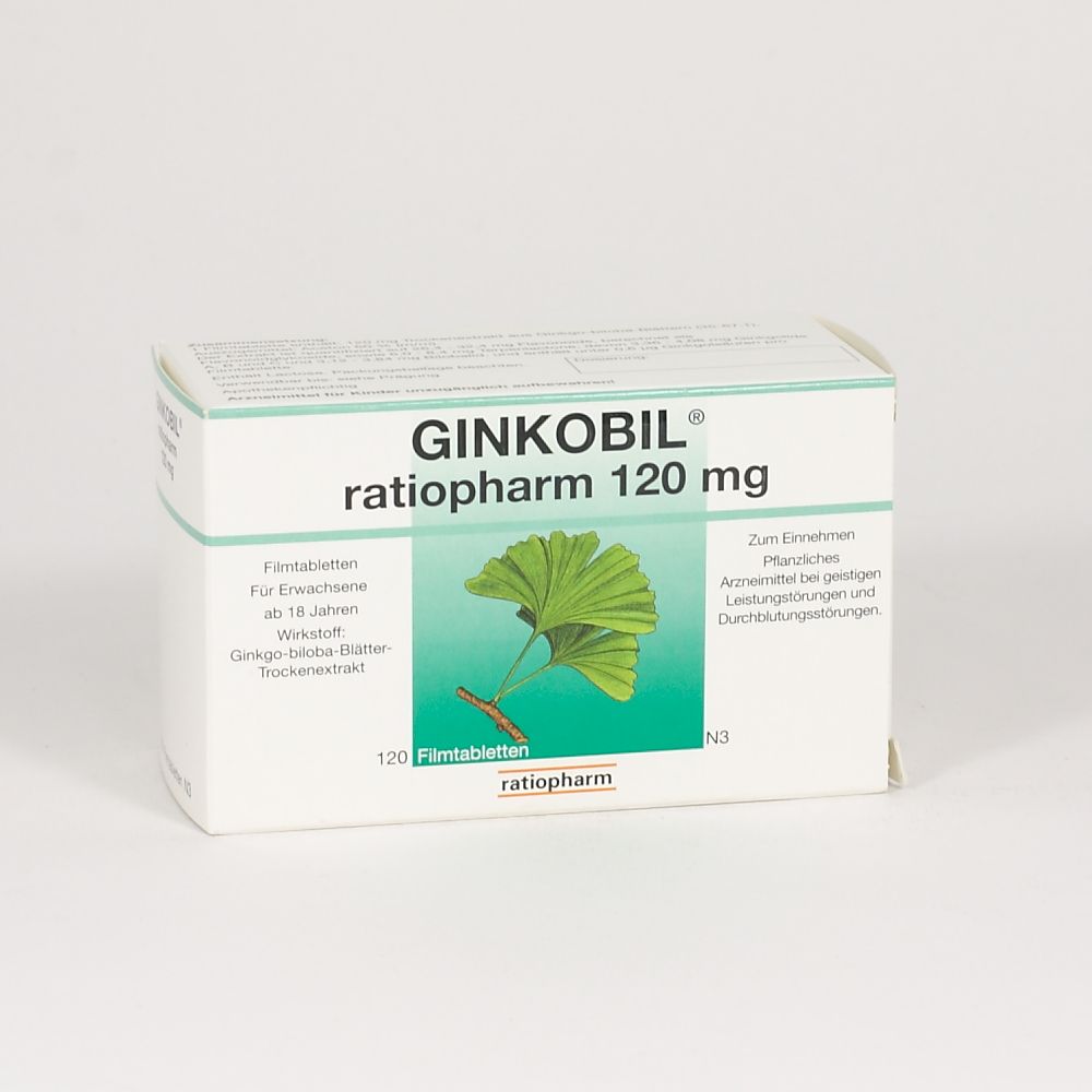 GINKOBIL RATIOPHARM 120 MG 120 Stueck +mc apo+