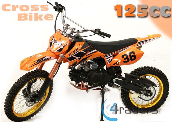 CROSSBIKE 125 CC 4 TAKT SPORTMODELL 4 GANGGETRIEBE FUSSCHALTUNG