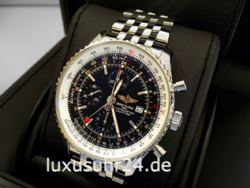 NEUE BREITLING NAVITIMER WORLD A24322 105 Luxus Uhr RATENKAUF