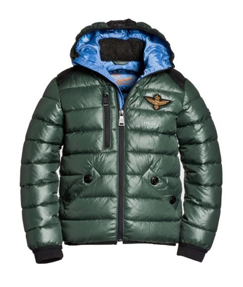 Reset Jungen Winterjacke mit Kapuze, Grün  Neu