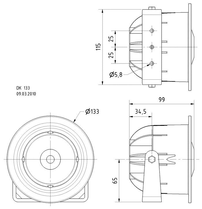 Visaton DK 133 Druckkammer Hornlautsprecher 8 Ohm