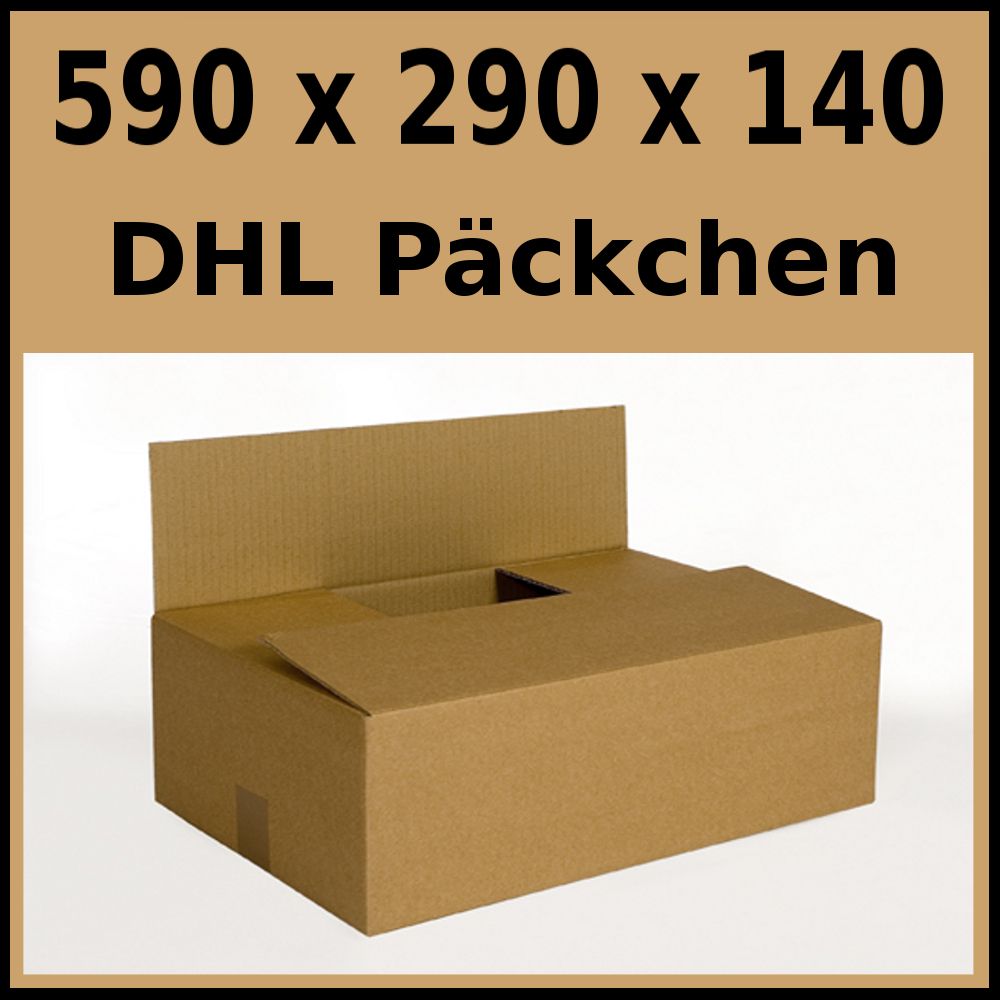 50 Faltkartons 590 x 290 x 140mm DHL Päckchen Karton Faltkisten