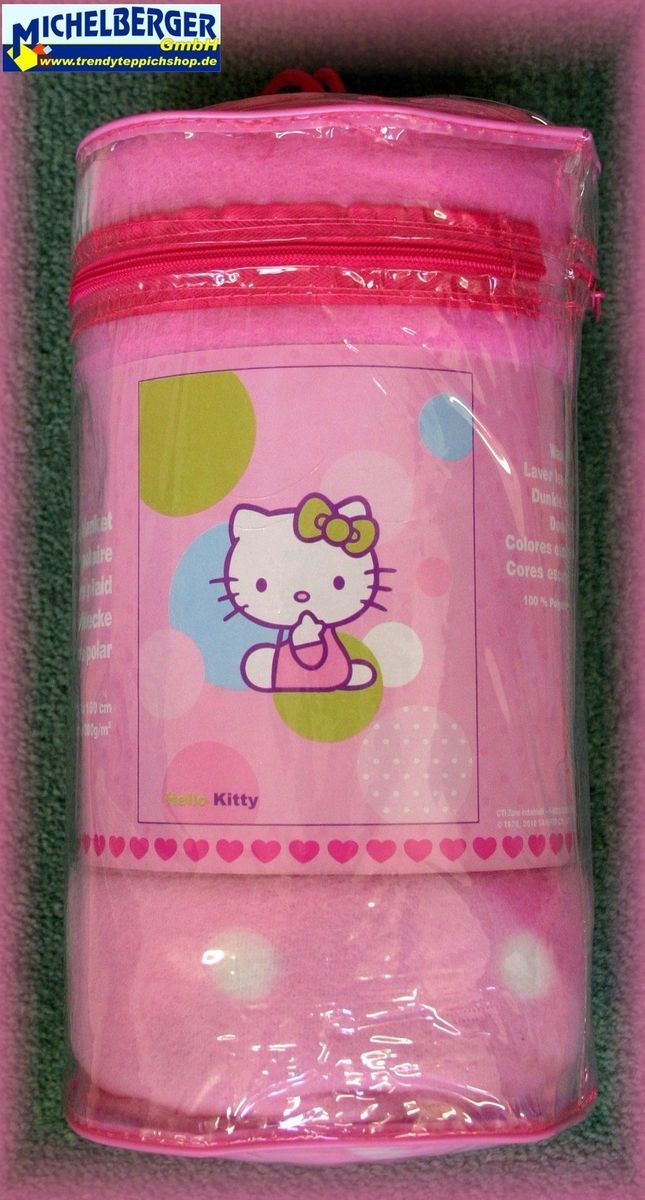 Sanrio / CTI Vlies Decke *HELLO KITTY* 130x160 cm NEU OVP Kinderdecke