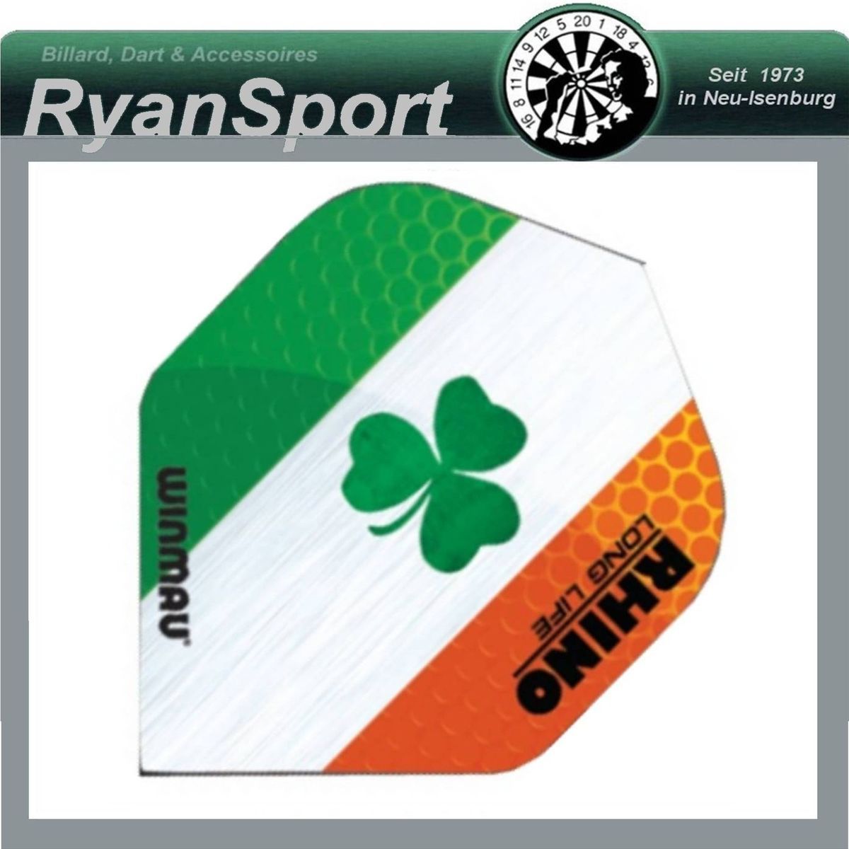 WINMAU Flight RHINO Neu Standard 138 Irland Ireland Kleeblatt