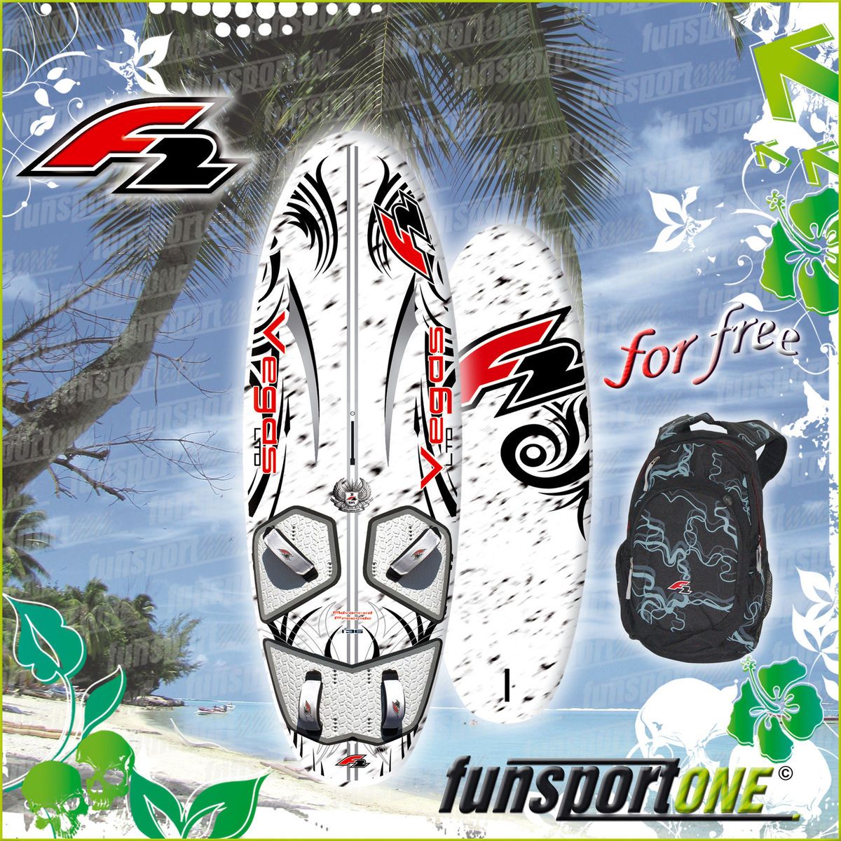 F2 VEGAS LTD 136 L FREERIDE WINDSURF BOARD ~ 2012 SURFBOARD + GRATIS