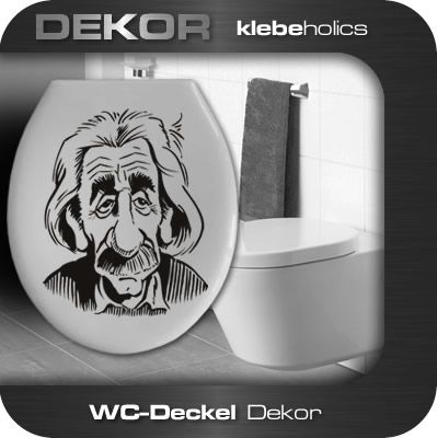 A148 ALBERT EINSTEIN WC Deckel Design Aufkleber Tattoo