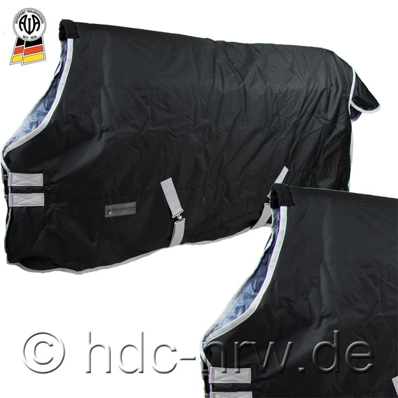 Regendecke Weidedecke ~ Schwarz 155 cm ~ 200 Gr Thermofüllung