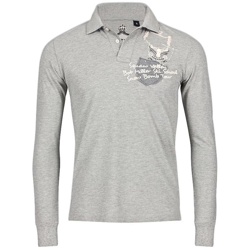 Longsleeve Poloshirt UVP 149,90 € grau S M L XL XXL NEU 