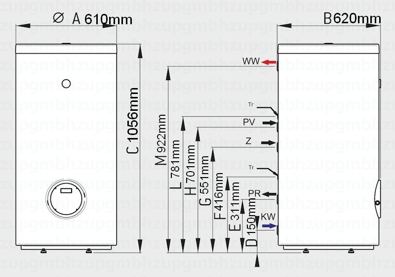 160 LITER WARMWASSERSPEICHER / WASSERSPEICHER / BOILER