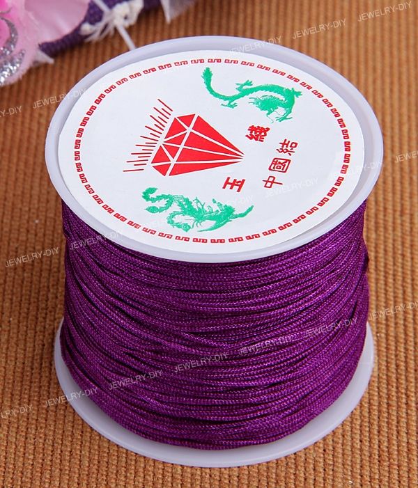 Spule 1mm Nylon Schnur Nylonfaden Lila f. Chinesische Knoten TREND