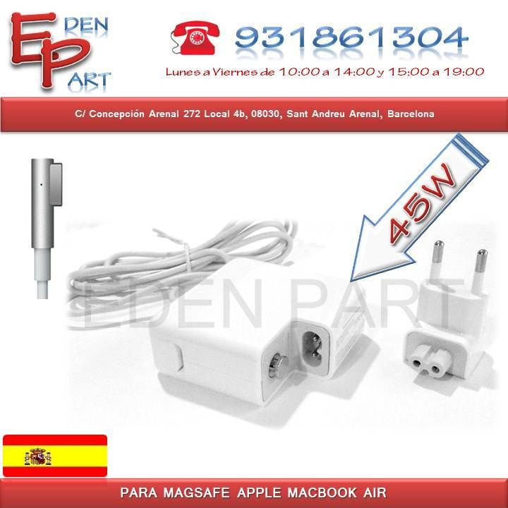 ADAPTADOR CARGADOR 14.5V 3.1A 45W 5PINCHO Apple MacBook Air A1304