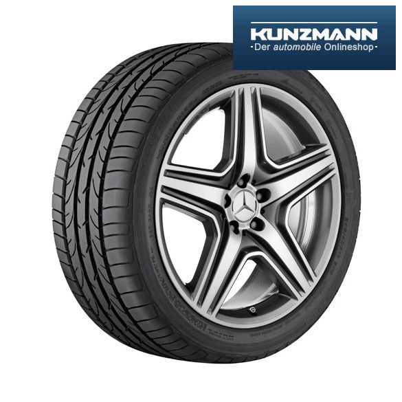 AMG 5 Speichen Felgen Felgensatz 20 Zoll titangrau M Klasse W166 ML63