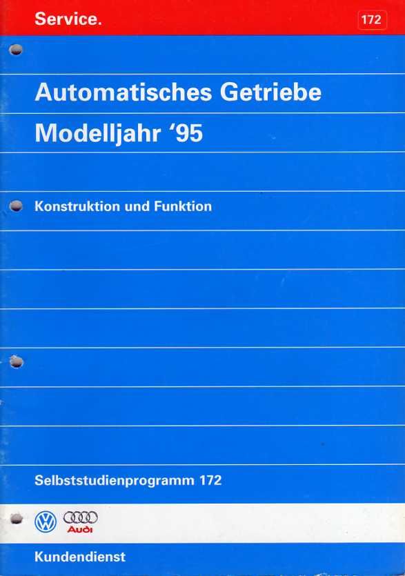 SSP 172 VW PASSAT B5 Handbuch Automatikgetriebe 01M