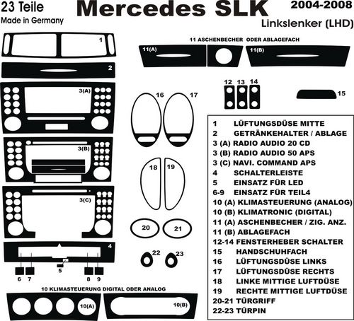 MB SLK R171, 171 Interieur Chrom,Carbon,Alu