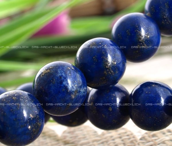 10mm rund lapislazuli perlen bread strang blau halbedelstein