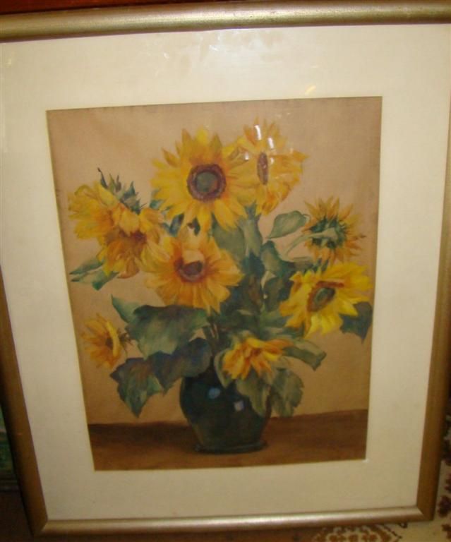 Johanna Luise Groppe Blumen gr. Aquarell 179/13097