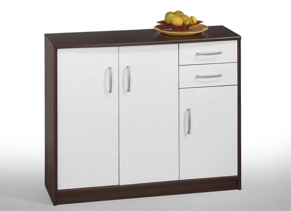 Kommode Aktenschrank Schrank Sideboard Mod.K382 Wenge Weiss