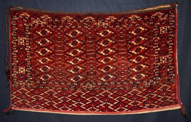 ANTIQUE TEKKE TURKMEN CHUVAL, FINE WEAVE, 4TH Q 19TH C.