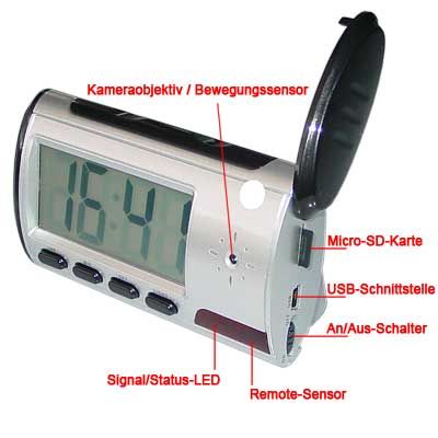 Wecker Uhr Mini DV Video Kamera,Camcorder,Spycam NEU