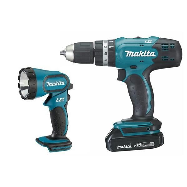 Makita BHP453RHE + Lampe BML 185 BHP453 RHE + BML185   Akkuschrauber