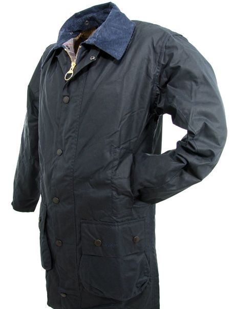 Barbour Border Jacket Wachs   Jacke blau Größe 38 Damen 46 Herren