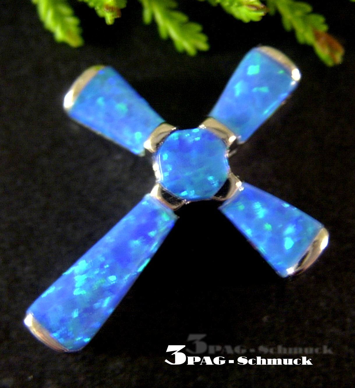 NEU * OPAL Anhänger KREUZ * 925 SILBER Luxus für Kette